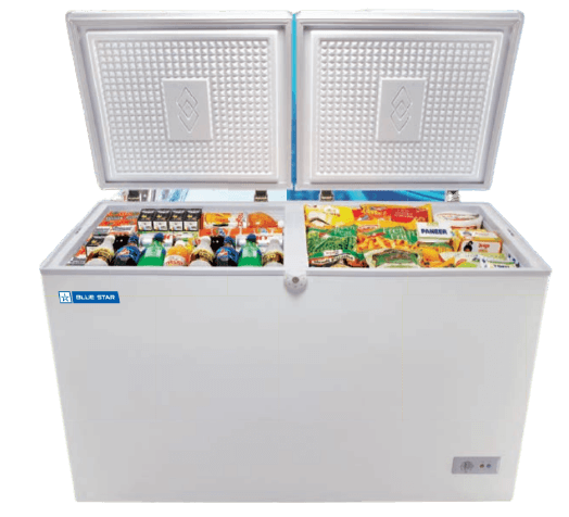 Blue Star CHFK350DGS 335 liters Combo Cooler cum Freezer White Deep Freezers Mart