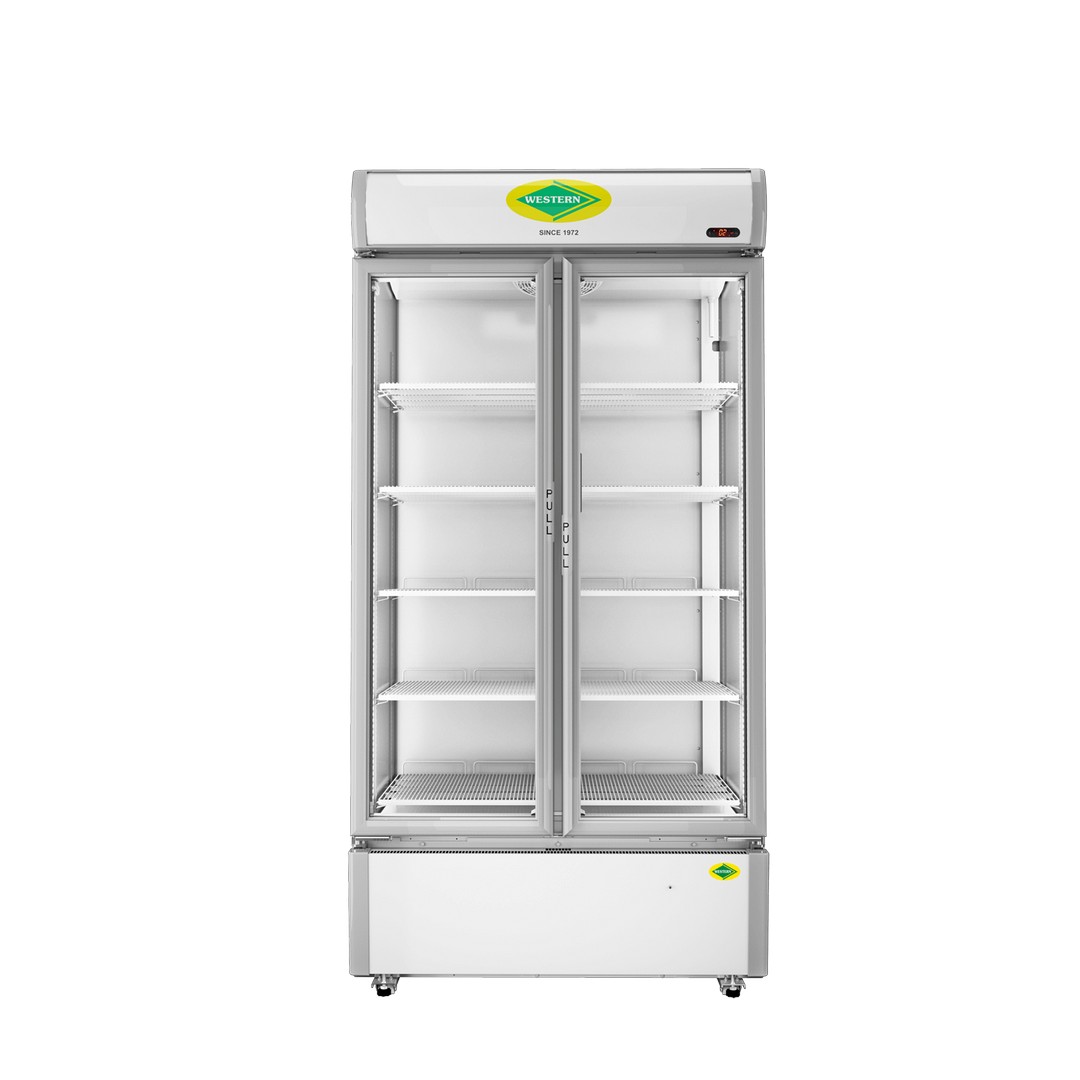 Western 805 Liter Double Door Visi Cooler SRC950HC GL Deep Freezers Mart